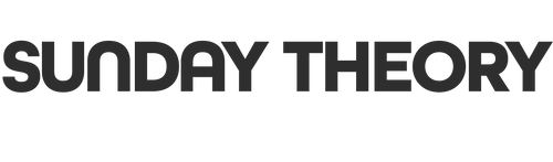Black 'SUNDAY THEORY' text on a white background
